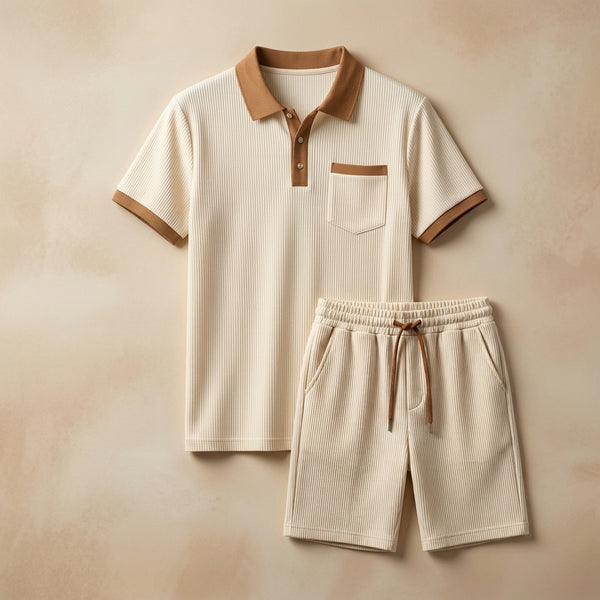 Harlan Waffle Polo Set
