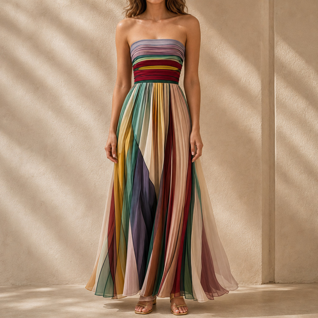 Clementine Pleated Maxi Dress