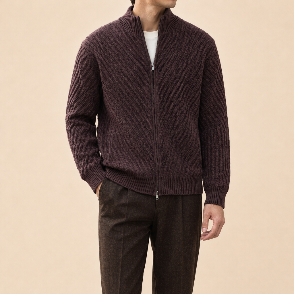 Jed Ribbed Knit Jacket