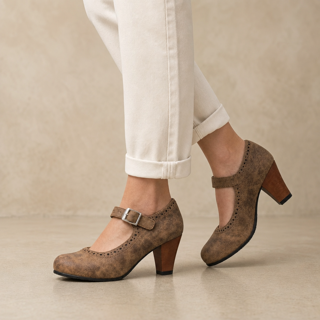 Cora Leather Heels