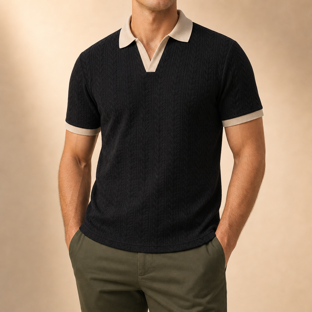 Jesse Cable Knit Polo
