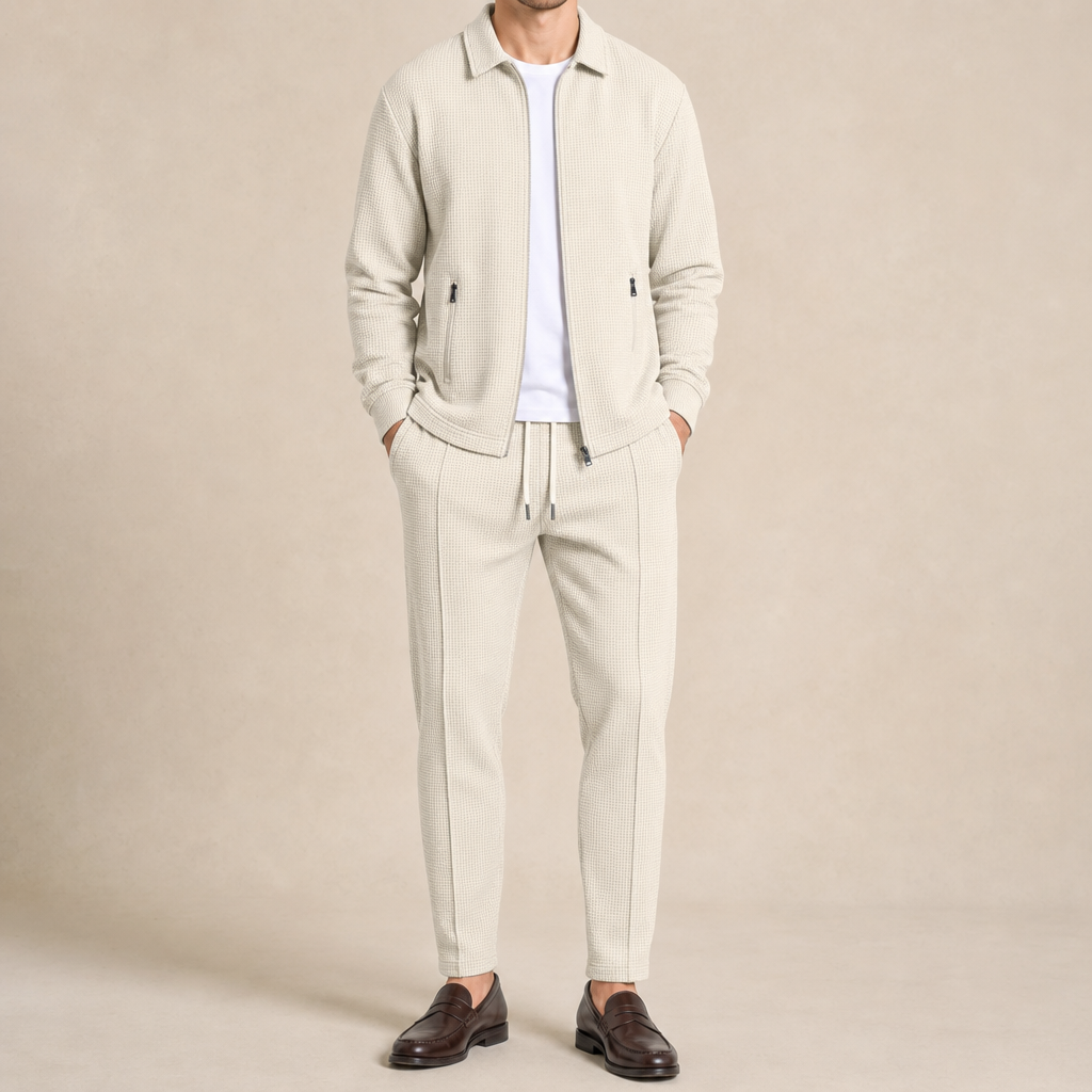 Trace Waffle-Knit Set