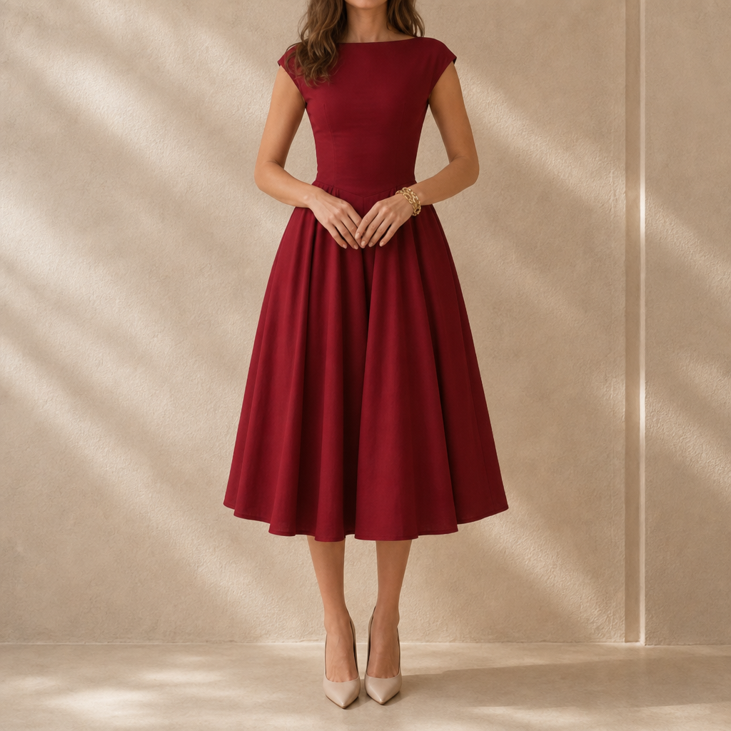 Willa Bateau Midi Dress
