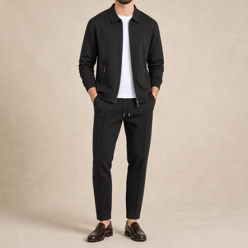 Trace Waffle-Knit Set