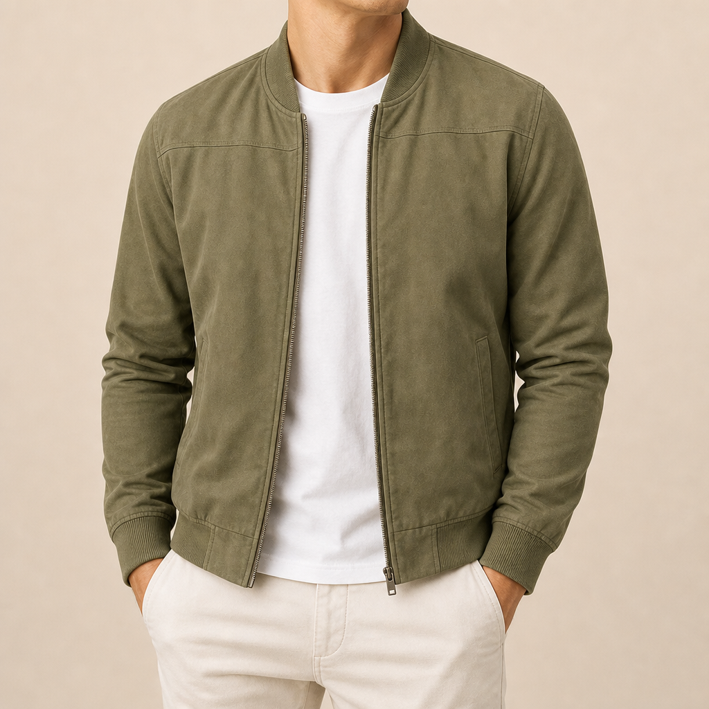 Walker Suede Bomber Jacket
