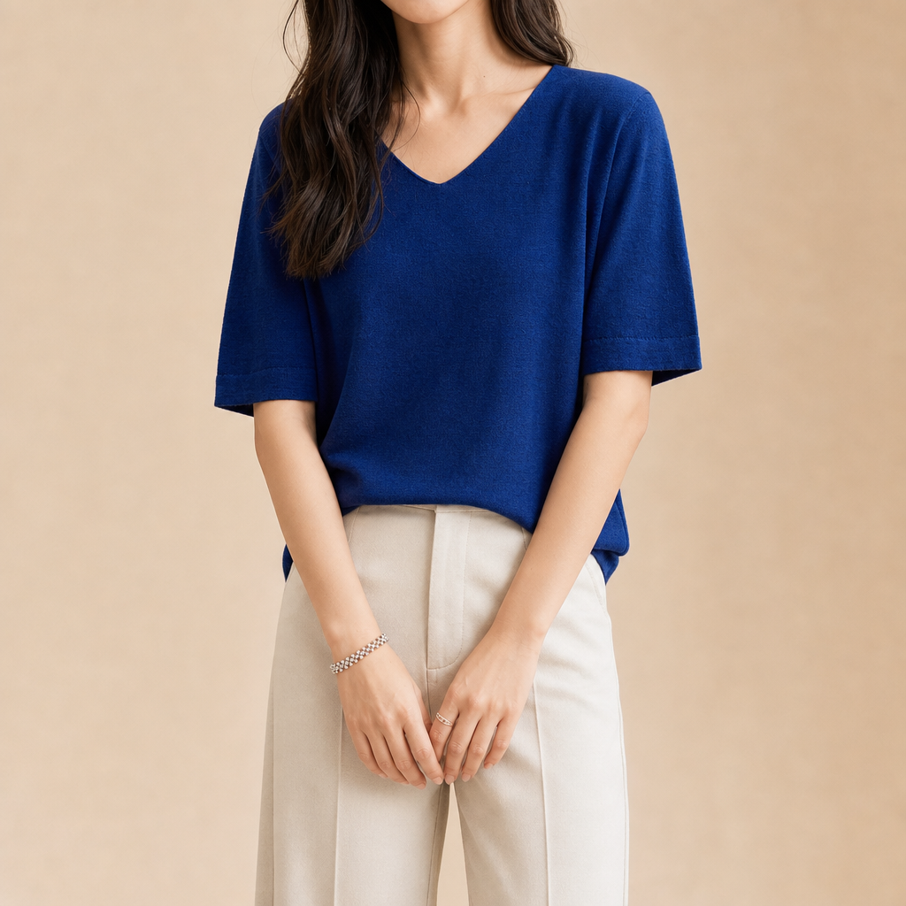 Hattie Merino V-Neck Tee