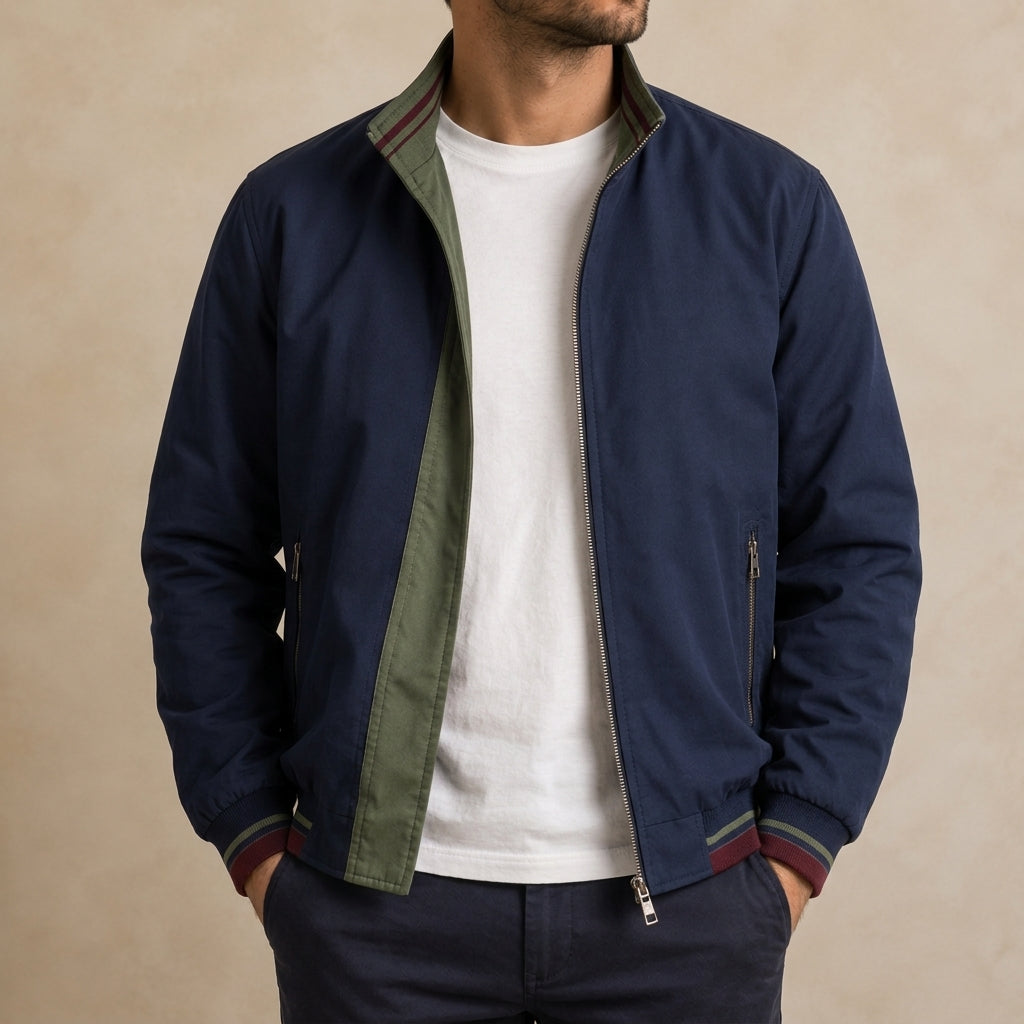 Navy Blue & Green