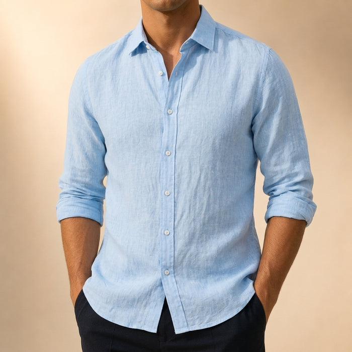 Pawhuska Men's Linen Look Summer Shirt