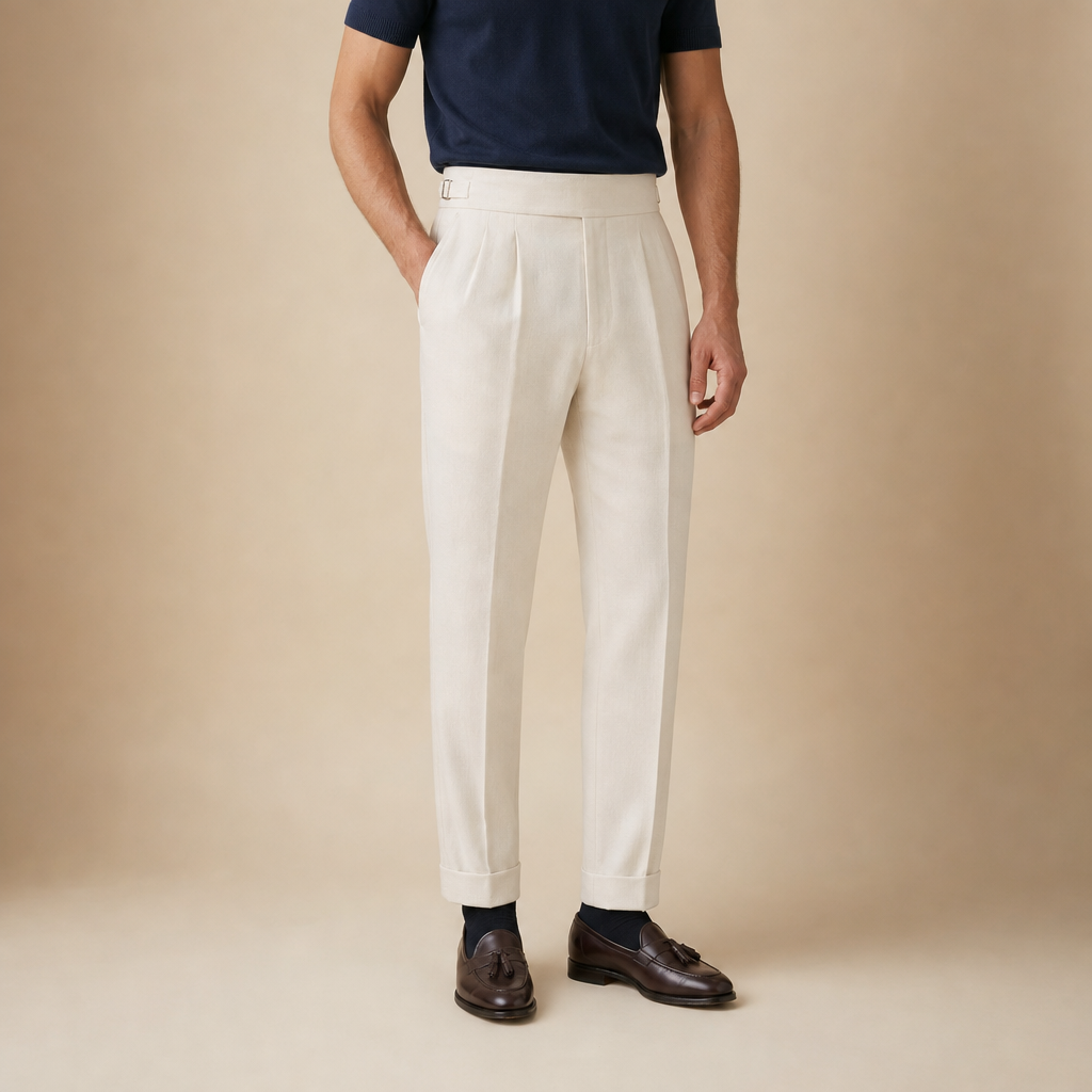 Heath Pleated Tailored Trousers