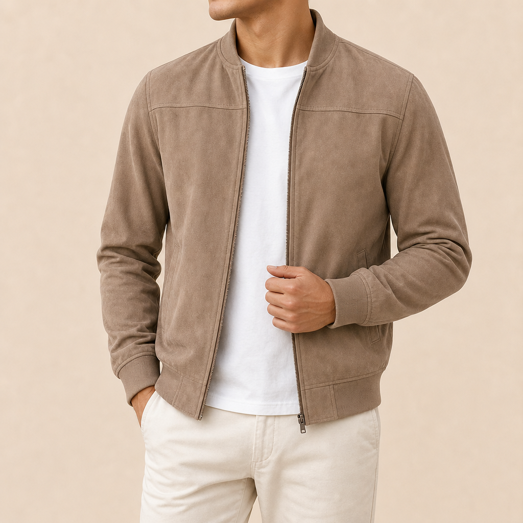 Walker Suede Bomber Jacket