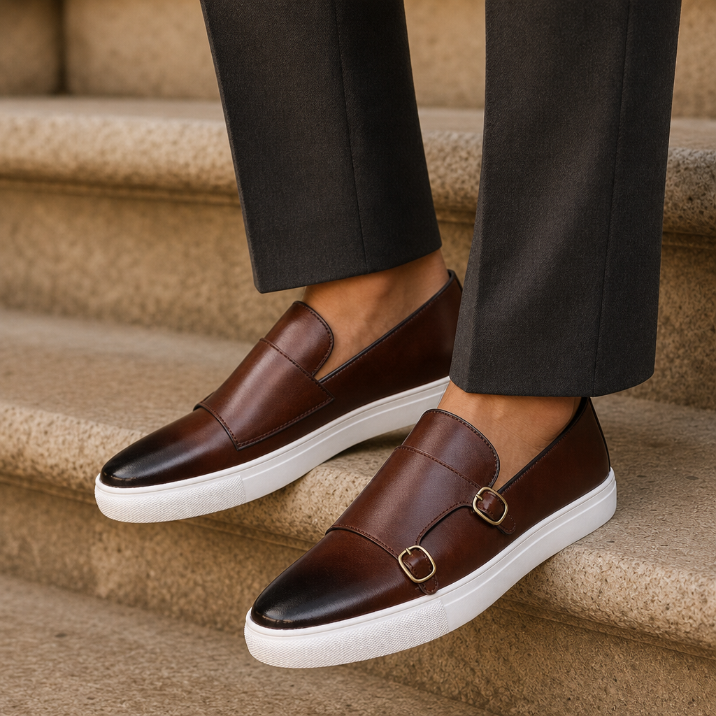 Cash Double Buckle Slip-On Shoes