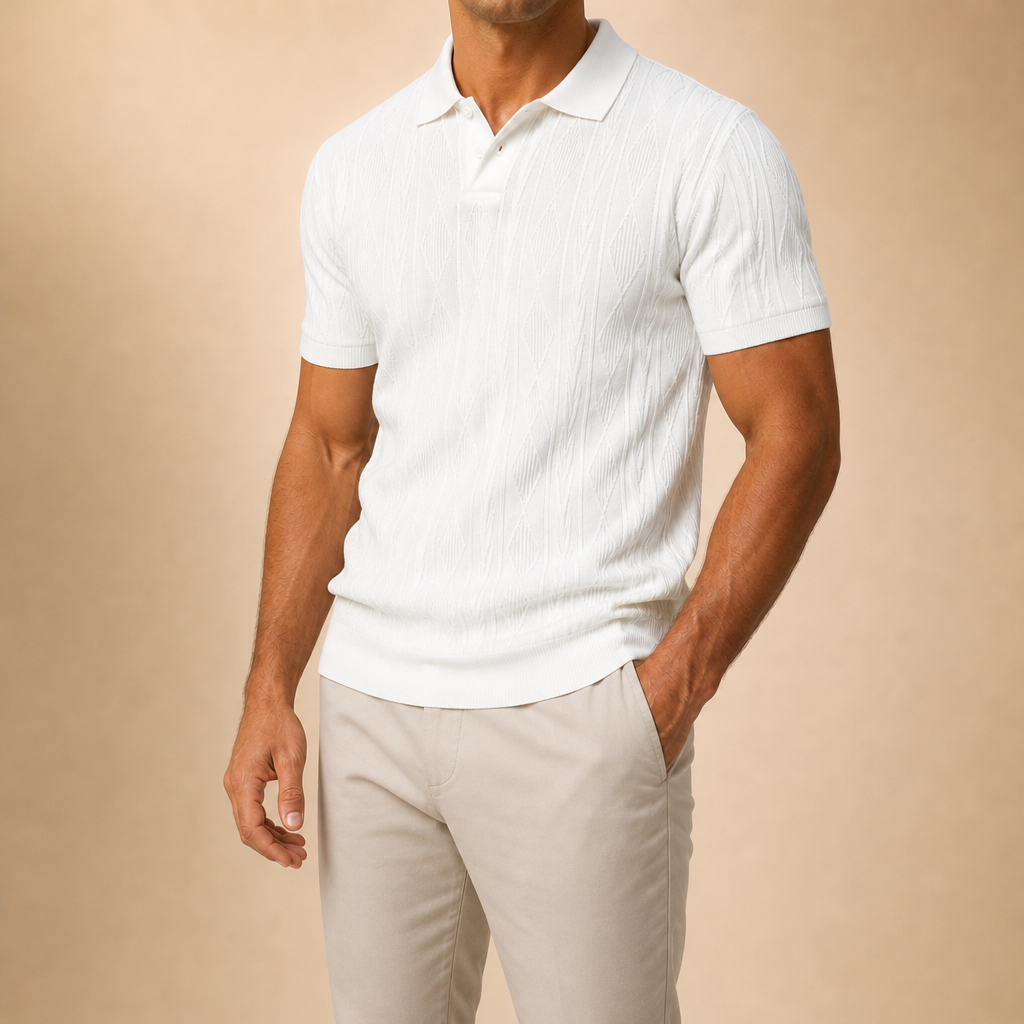 Barrett Textured Knit Polo