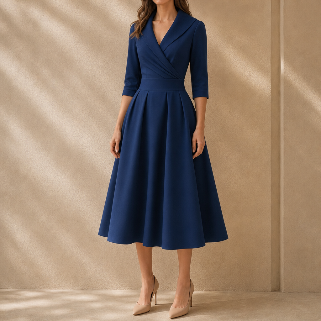 Emmeline Pleated Midi Dress