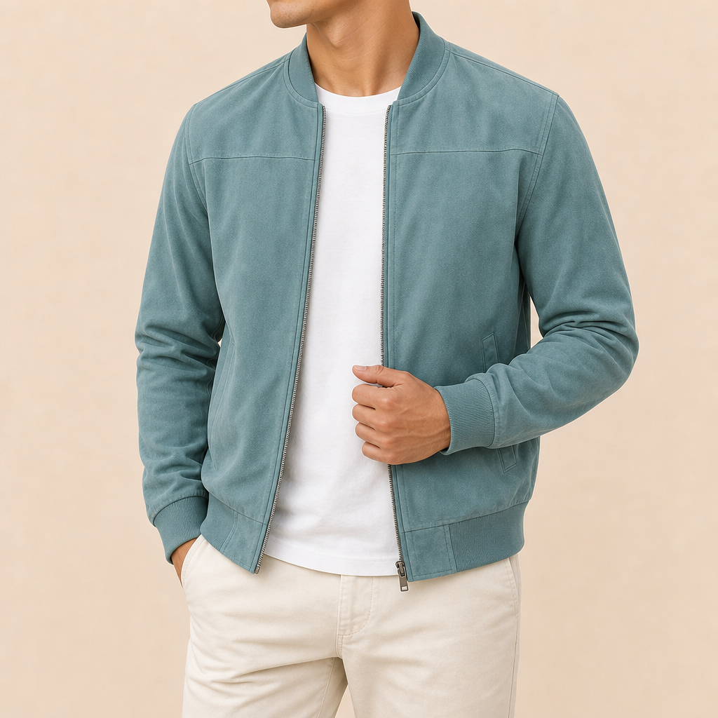 Walker Suede Bomber Jacket