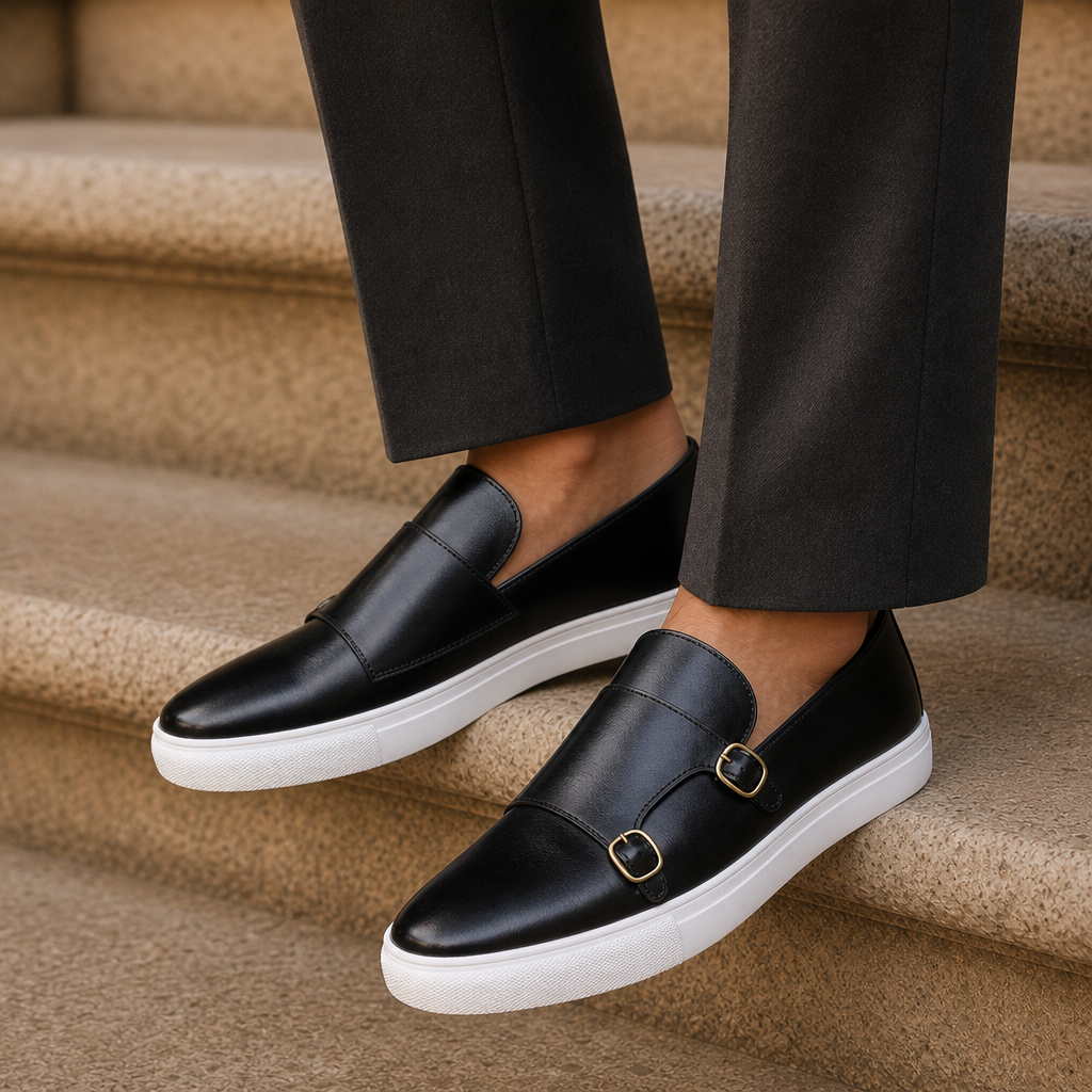 Cash Double Buckle Slip-On Shoes