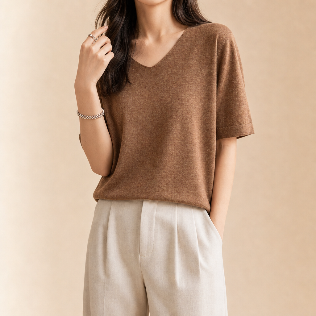 Hattie Merino V-Neck Tee