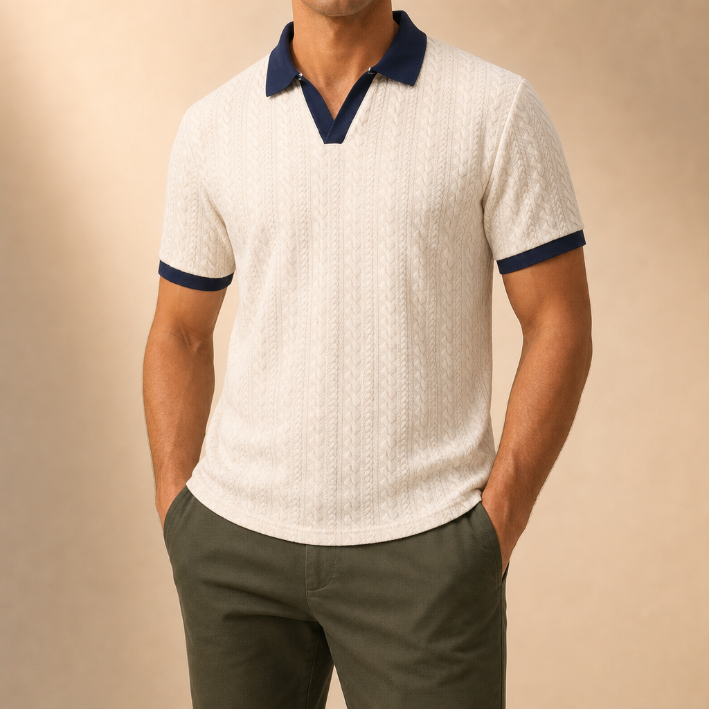 Jesse Cable Knit Polo