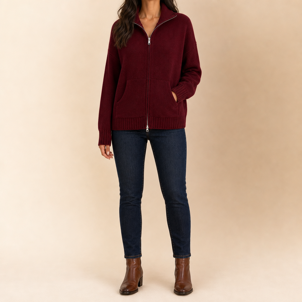 Tillie Funnel Neck Cardigan