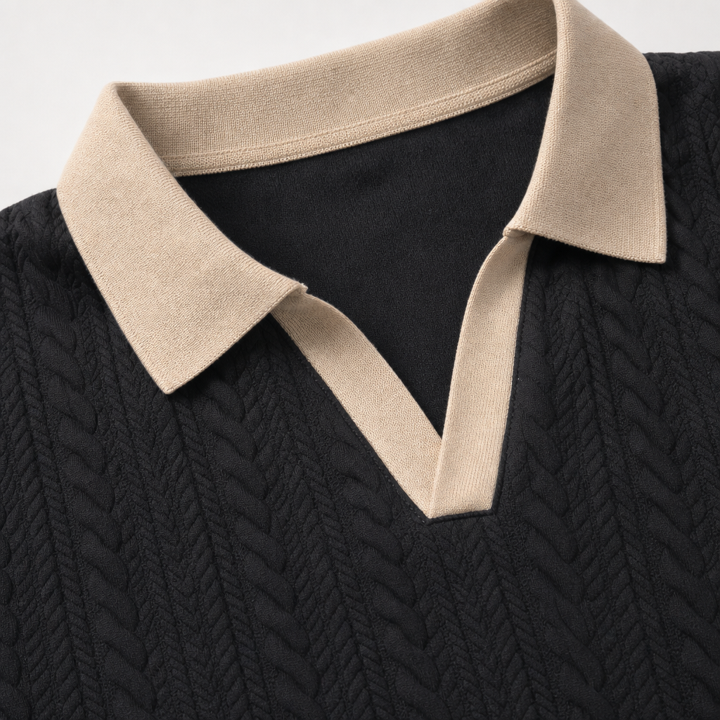 Jesse Cable Knit Polo