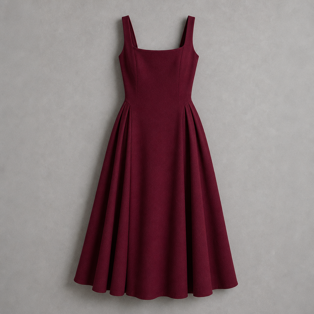 Eliza Square Neck Midi Dress