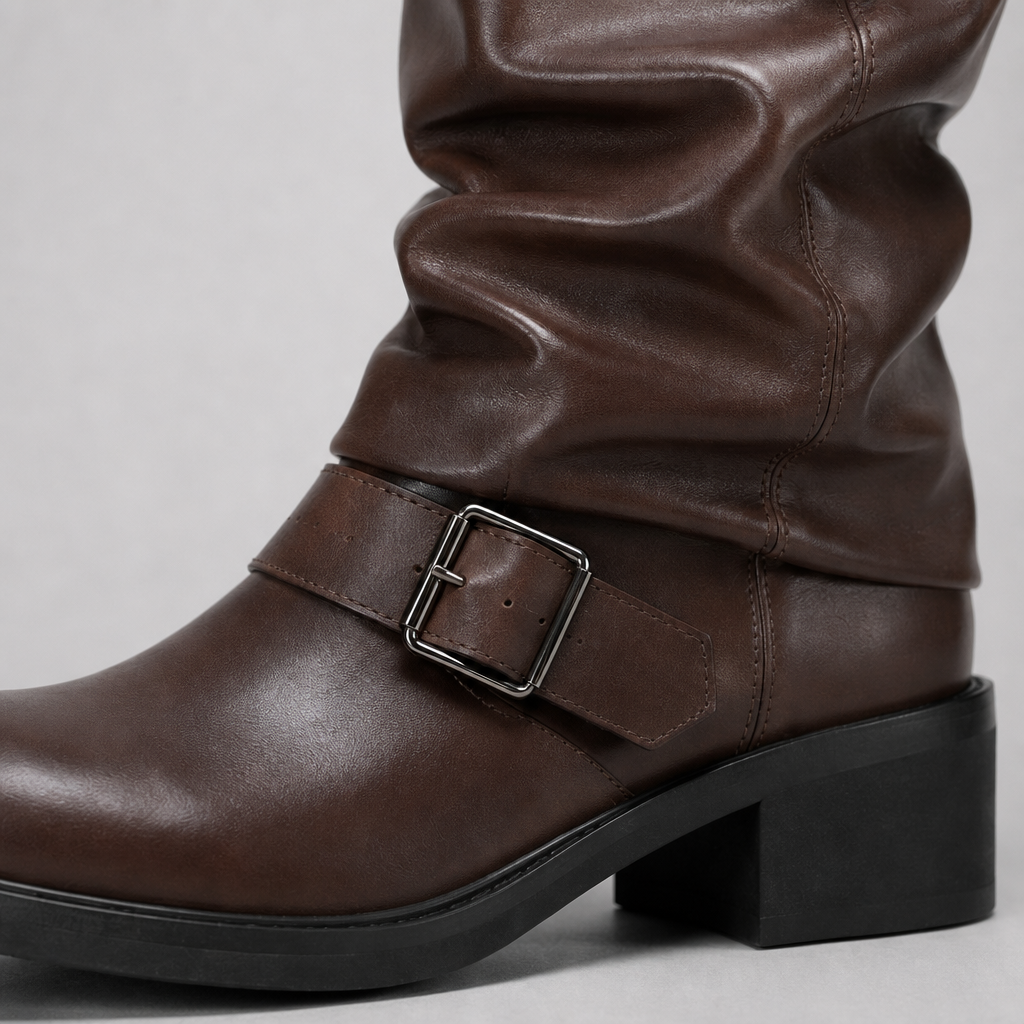 Jolene Buckle Knee-High Boots