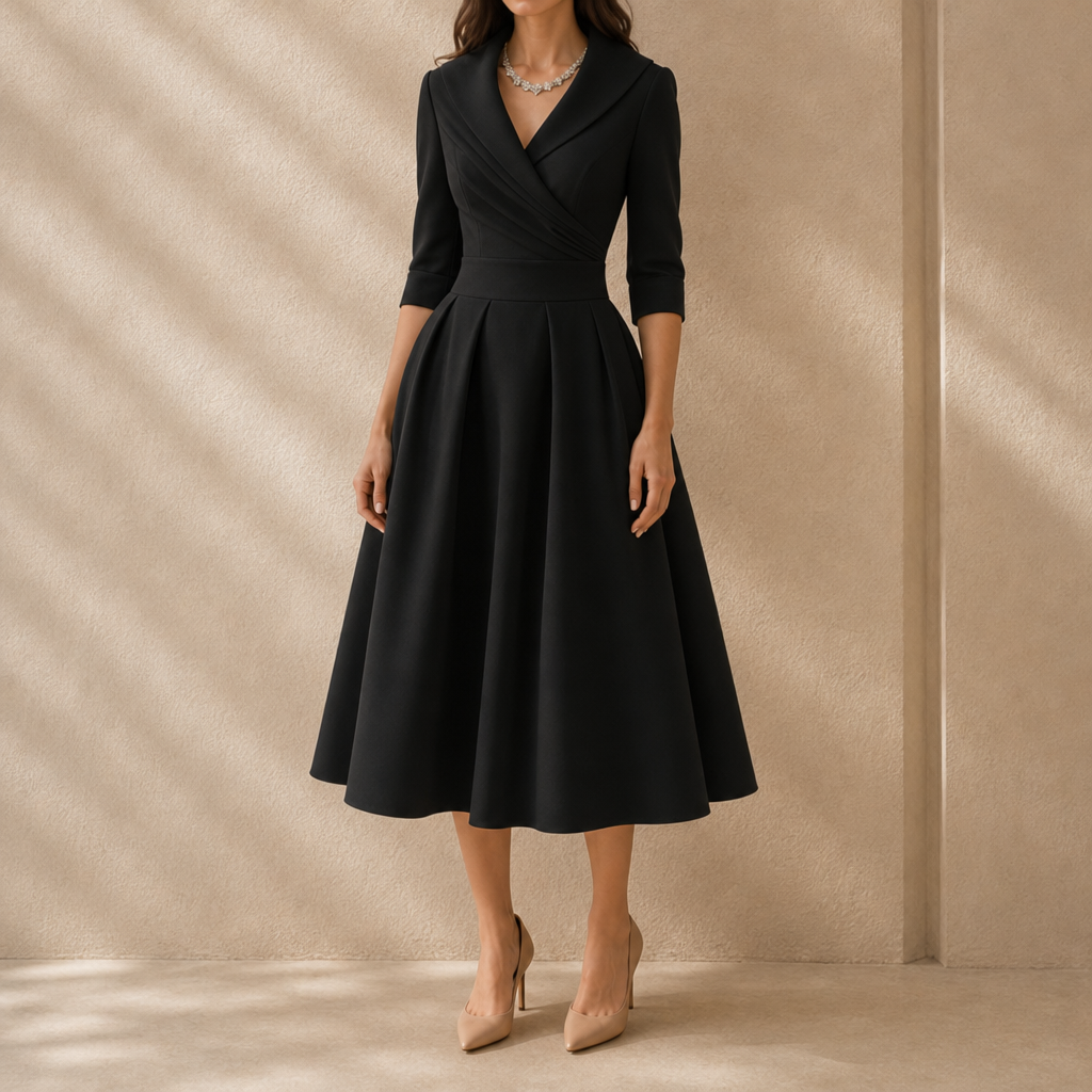Emmeline Pleated Midi Dress