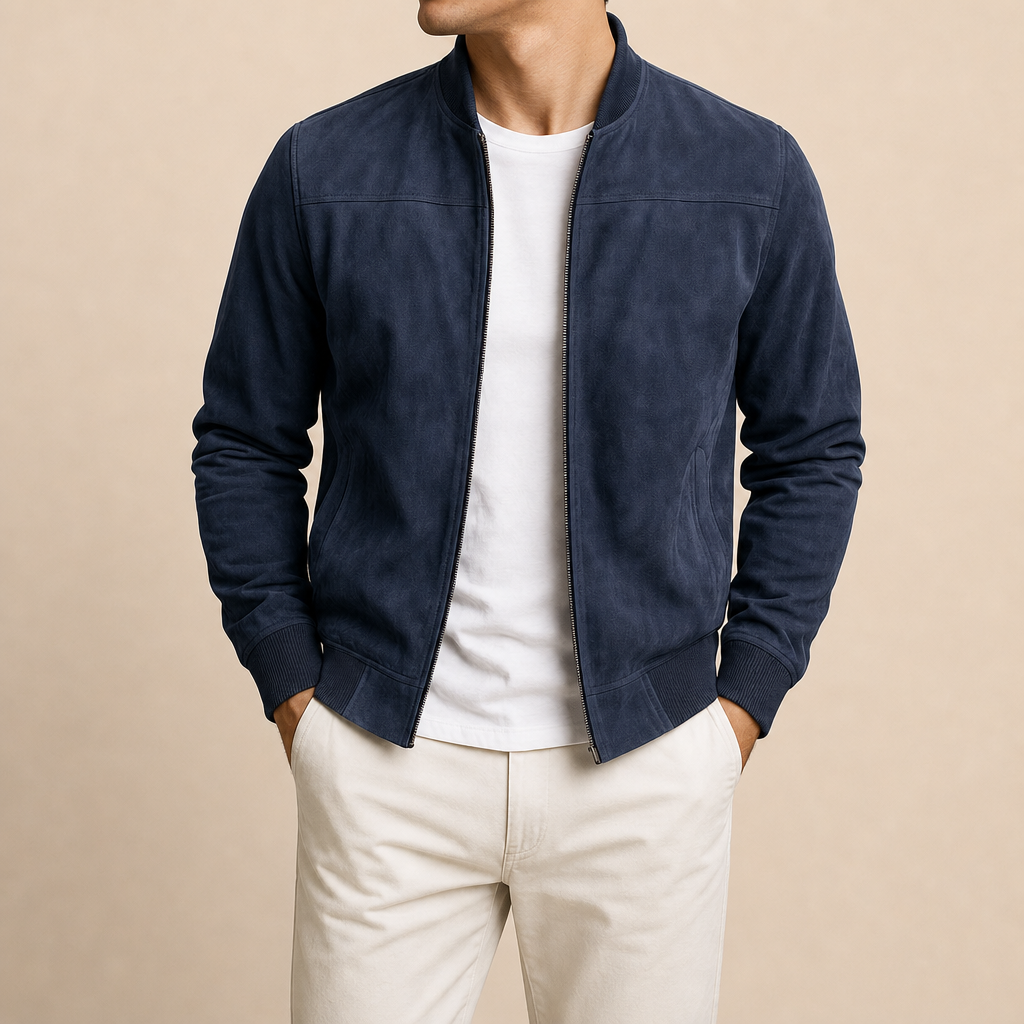 Walker Suede Bomber Jacket