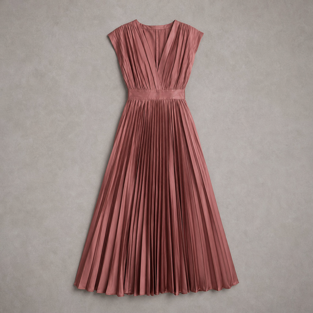 Hattie Pleated Midi Dress