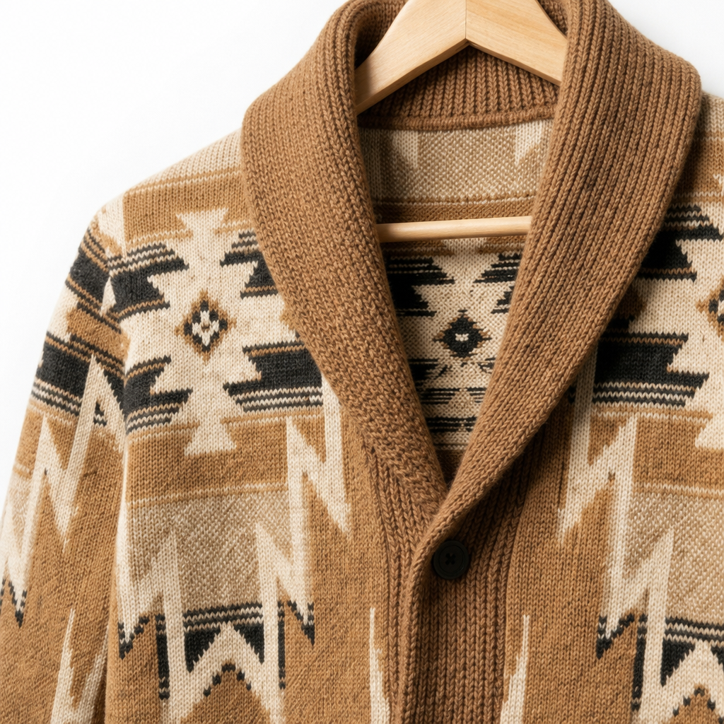 Oakley Patterned Shawl Cardigan