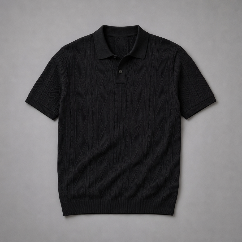 Barrett Textured Knit Polo