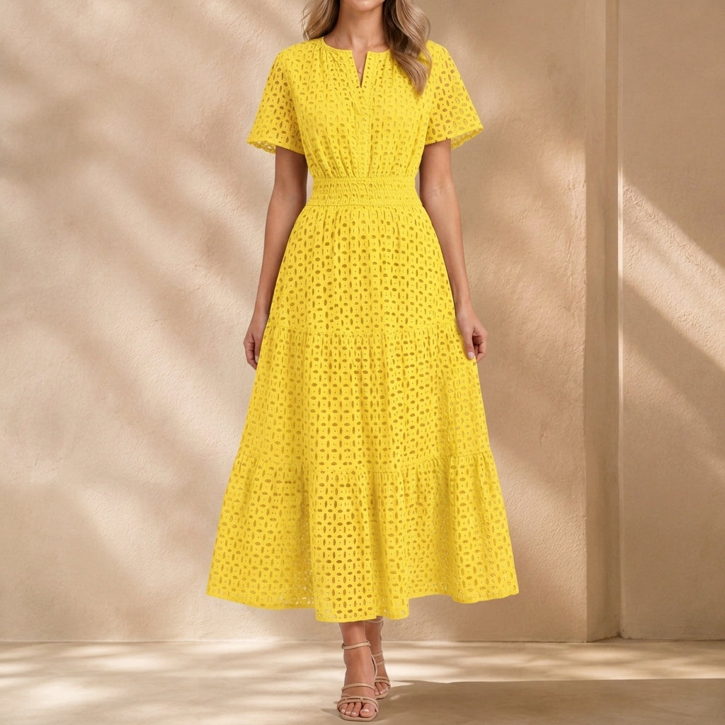 Winona Eyelet Midi Dress