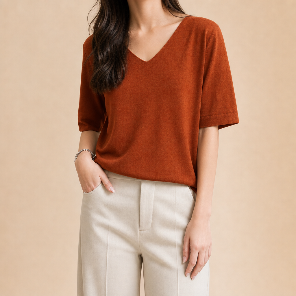 Hattie Merino V-Neck Tee