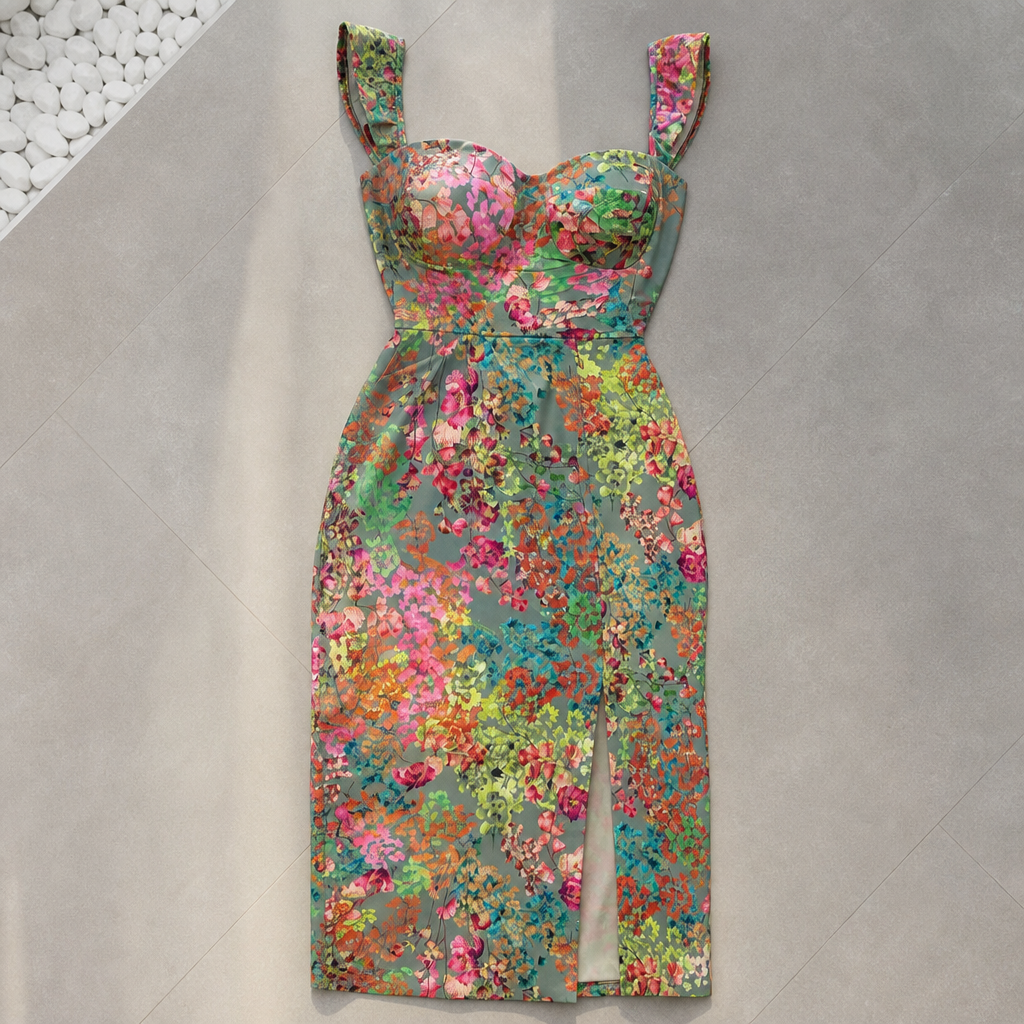 Ada Ruffle Midi Dress